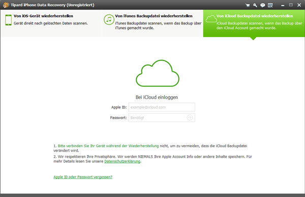 Daten aus iCloud Backup retten