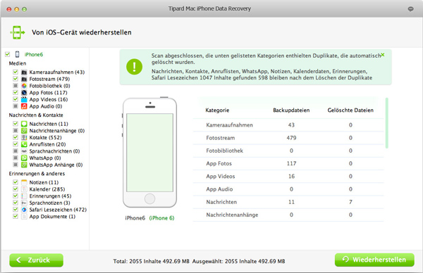 Daten wählen